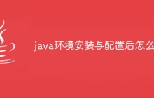 java环境安装与配置后怎么搞