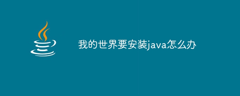 我的世界要安装java怎么办 - 小浪资源网