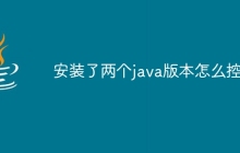 安装了两个java版本怎么控制