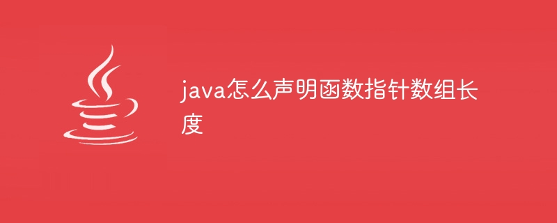 java怎么声明函数指针数组长度