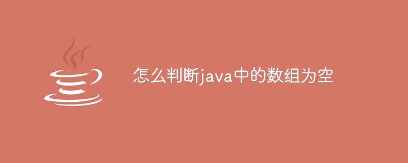 怎么判断java中的数组为空 - 小浪资源网