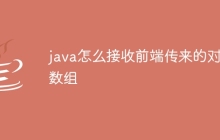java怎么接收前端传来的对象数组