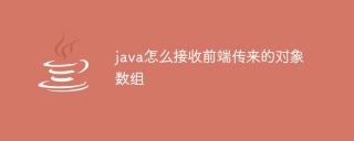 java怎么接收前端传来的对象数组