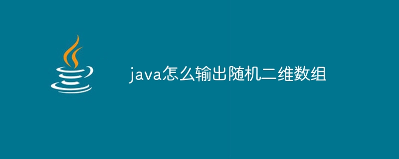 java怎么输出随机二维数组 - 小浪资源网