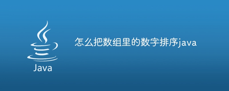 怎么把数组里的数字排序java - 小浪资源网