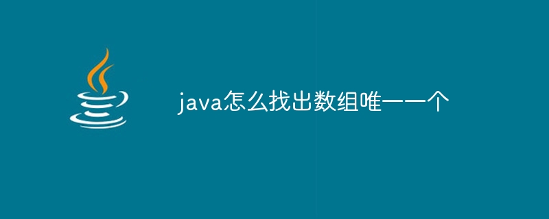 java怎么找出数组唯一一个 - 小浪资源网