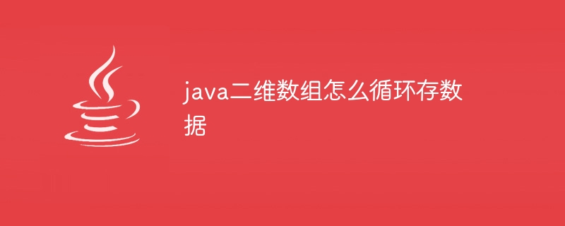 java二维数组怎么循环存数据 - 小浪资源网