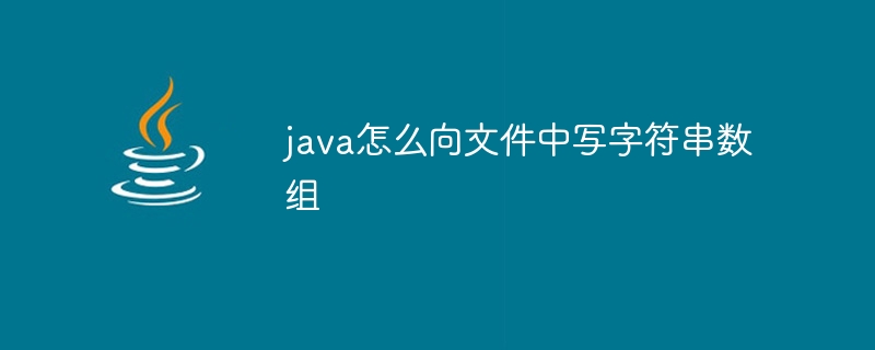 java怎么向文件中写字符串数组 - 小浪资源网