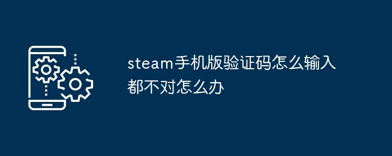 steam手机版验证码怎么输入都不对怎么办