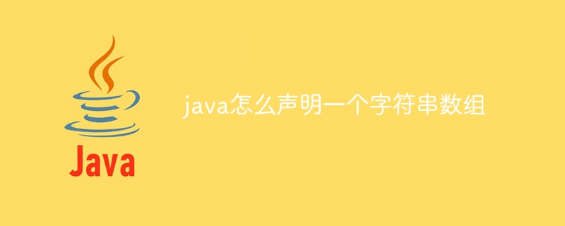 java怎么声明一个字符串数组 - 小浪资源网