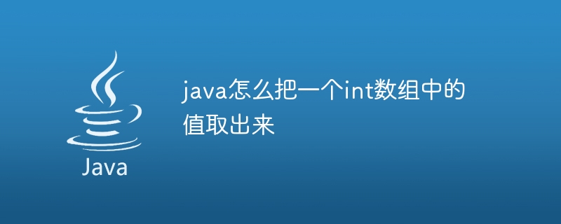 java怎么把一个int数组中的值取出来 - 小浪资源网