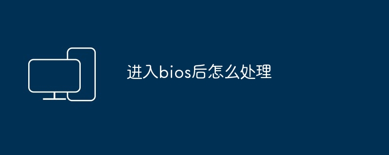 进入bios后怎么处理