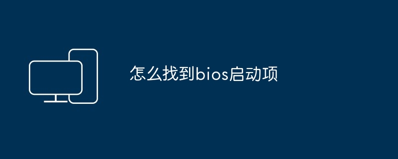 怎么找到bios启动项