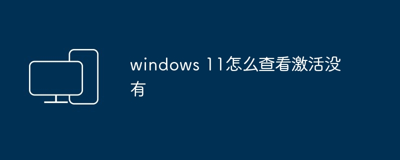 windows 11怎么查看激活没有