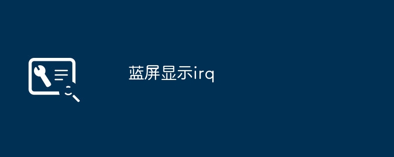 蓝屏显示irq