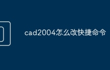 cad2004怎么改快捷命令