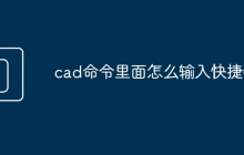 cad命令里面怎么输入快捷键