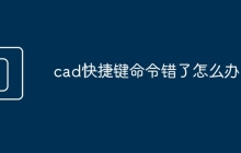 cad快捷键命令错了怎么办