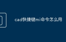 cad快捷键mi命令怎么用