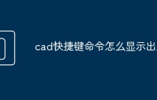cad快捷键命令怎么显示出来