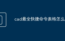cad最全快捷命令表格怎么用