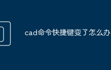 cad命令快捷键变了怎么办