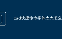 cad快捷命令字体太大怎么调