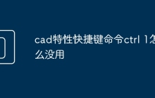 cad特性快捷键命令ctrl 1怎么没用