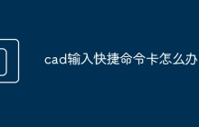 cad输入快捷命令卡怎么办