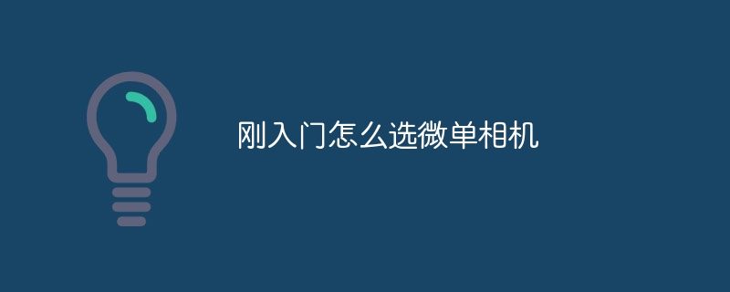 刚入门怎么选微单相机
