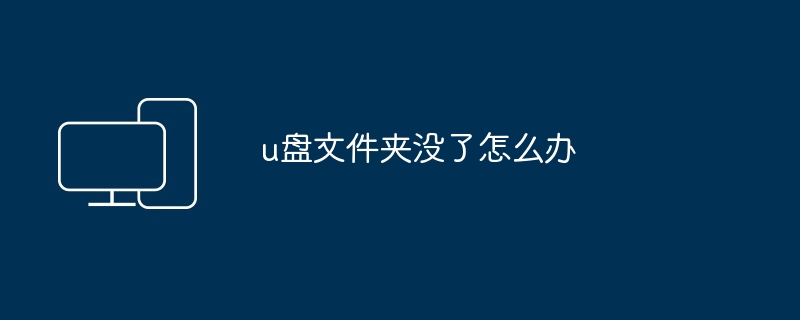 u盘文件夹没了怎么办