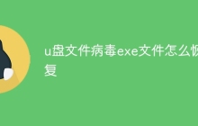 u盘文件病毒exe文件怎么恢复
