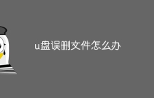 u盘误删文件怎么办