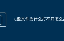 u盘文件为什么打不开怎么办