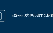u盘word文件乱码怎么恢复