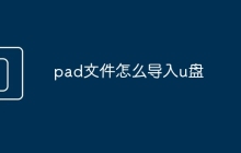 pad文件怎么导入u盘