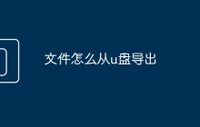 文件怎么从u盘导出