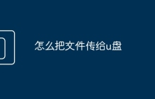 怎么把文件传给u盘