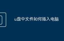 u盘中文件如何插入电脑