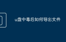 u盘中毒后如何导出文件