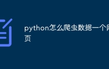 python怎么爬虫数据一个网页