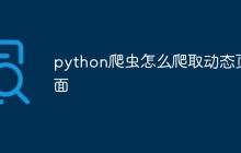 python爬虫怎么爬取动态页面