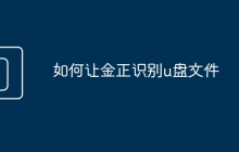 如何让金正识别u盘文件