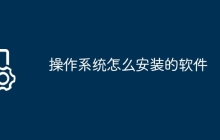 操作系统怎么安装的软件