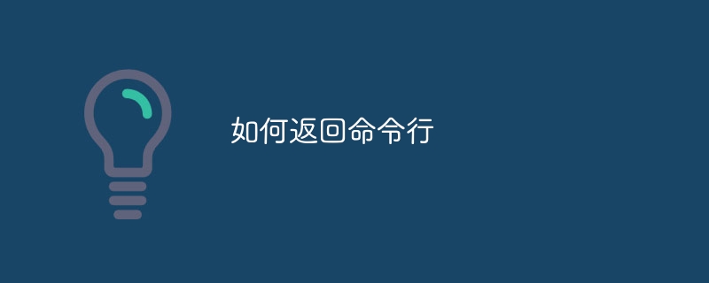 如何返回命令行