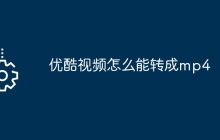 优酷视频怎么能转成mp4