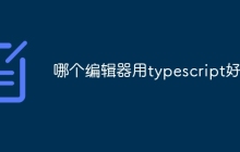 哪个编辑器用typescript好