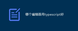 哪个编辑器用typescript好