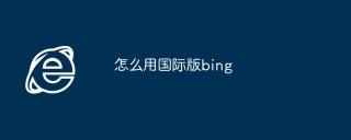 怎么用国际版bing