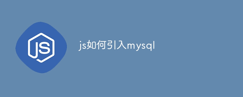 js如何引入mysql - 小浪资源网